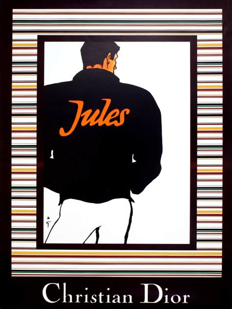 rene gruau dior posters|Original Jules by Christian Dior C1980 Poster created by Rene' Gruau.